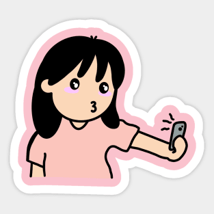 cute little selfie girl Sticker